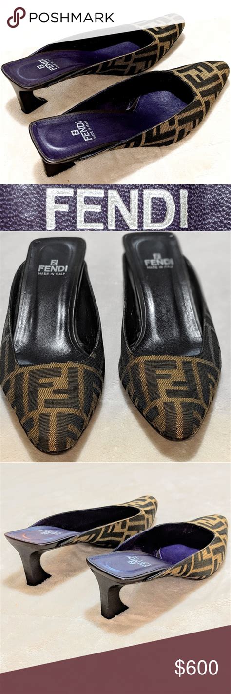 fendi womens mules|fendi mule heels.